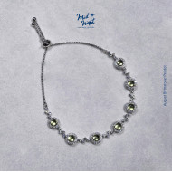 August Birthstone-Peridot Bubble Bracelet